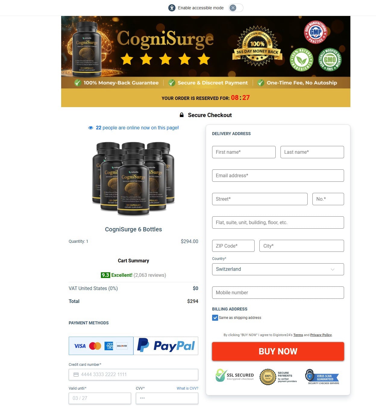  CogniSurge buy now